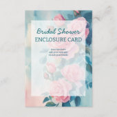 ピンクローズ絵を描ズブライダルシャワーカスタム エンクロージャーカード (正面)