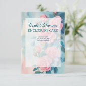 ピンクローズ絵を描ズブライダルシャワーカスタム エンクロージャーカード