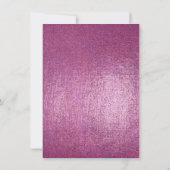 ピンクローズ絵を描ホワイトミントグリッター16ブライダル 招待状 (裏面)