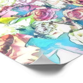 ピンクローズ絵画ズプリントバリューポスター紙 ポスター (角)