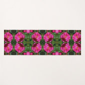 ピンクローズ絵画抽象芸術フラワーアート ヨガマット (正面(横))