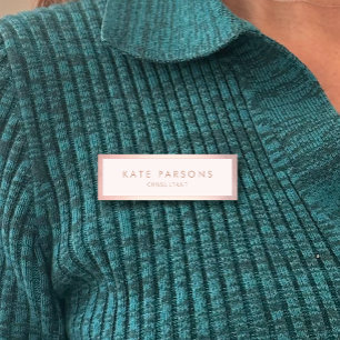 ピンクローズ縁ど金ゴールド美しいスパ 名札