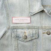 ピンクローズ縁ど金ゴールド美しいスパ 名札 (インサイチュ)