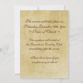 ピンクローズ羊皮紙 招待状 (裏面)