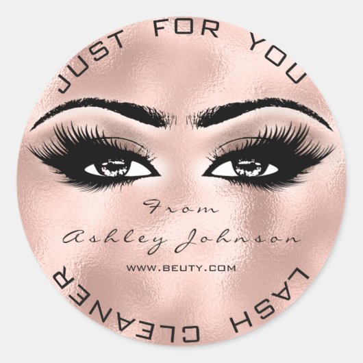 ピンクローズ美しいグリッタースキンラッシュメイクアップクリーナー ラウンドシール (正面)