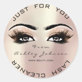 ピンクローズ美しいグリッターピーチラッシュメイクアップクリーナー ラウンドシール