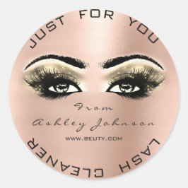 ピンクローズ美しいグリッター金ゴールドラッシュメイクアップクリーナー ラウンドシール