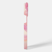 ピンクローズ花びらデザイン iPhoneケース (右側面)