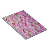 ピンクローズ花びらパターン ノートブック (右側)