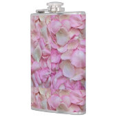 ピンクローズ花びらパターン フラスク (左)