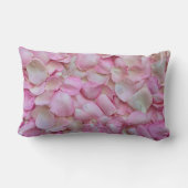ピンクローズ花びらパターン ランバークッション (裏面)