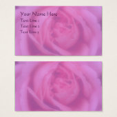 ピンクローズ花びらフラワービジネスカード (正面&裏面)