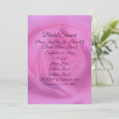 ピンクローズ花びらフローラブライダルシャワー 招待状 (スタンド正面)