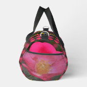 ピンクローズ花びらフローラ パーソナライズされた ダッフルバッグ (右)