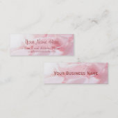 ピンクローズ花びら名刺 スキニー名刺 (正面/裏面)