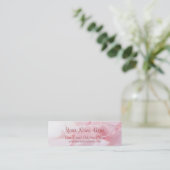 ピンクローズ花びら名刺 スキニー名刺 (スタンド正面)