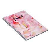 ピンクローズ花びら抽象芸術アートジャーナルノートブック ノートブック (右側)