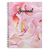 ピンクローズ花びら抽象芸術アートジャーナルノートブック ノートブック (正面)