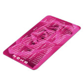 ピンクローズ花びら2018カレンダー マグネット (左側)