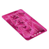 ピンクローズ花びら2018カレンダー マグネット (右側)