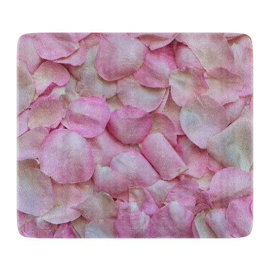ピンクローズ花びら カッティングボード (正面)