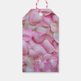 ピンクローズ花びら ギフトタグ