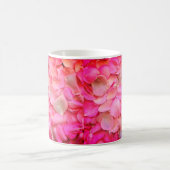 ピンクローズ花びら コーヒーマグカップ (中央)