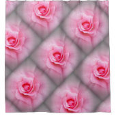 ピンクローズ花びら シャワーカーテン (正面)