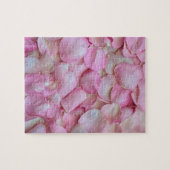 ピンクローズ花びら ジグソーパズル (横)