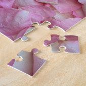 ピンクローズ花びら ジグソーパズル (側面)