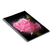 ピンクローズ花びら ノートブック (右側)