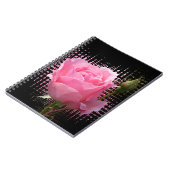 ピンクローズ花びら ノートブック (左側)