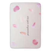 ピンクローズ花びら バスマット (正面縦)