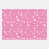 ピンクローズ花びら ラッピングペーパーシート (正面)