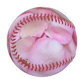 ピンクローズ花びら 野球ボール (正面左)