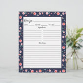 ピンクローズ花柄レシピバインダーページ (スタンド正面)