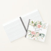 ピンクローズ葉金ゴールドユーカリプタスゲストブック ノートブック (内部)