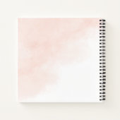 ピンクローズ葉金ゴールドユーカリプタスゲストブック ノートブック (裏面)