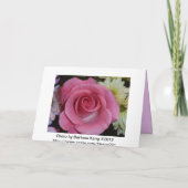 ピンクローズ誕生日カード カード (裏面)