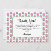 ピンクローズ誕生日サンキューカード 招待状 (正面)