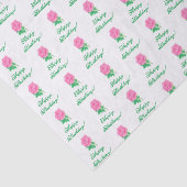 ピンクローズ誕生日ホワイト 薄葉紙 (詳細)