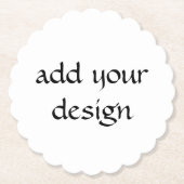 ピンクローズ誕生日 ペーパーコースター (正面)