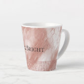 ピンクローズ赤面スパークルグラムアニマル カフェラテマグ (右アングル)