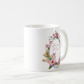 ピンクローズ赤面フローラブライデスメイドコーヒーマグ コーヒーマグカップ (正面右)