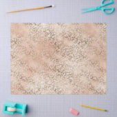 ピンクローズ赤面金ゴールドヒョウ柄 薄葉紙 (クラフト)