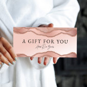 ピンクローズ金ゴールドアゲート美しいサロンギフト証明書