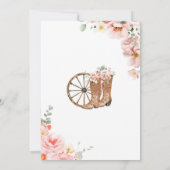 ピンクローズ金ゴールドウエスタンチャラキンセニェラ 招待状 (裏面)