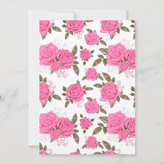ピンクローズ金ゴールドエレガントウエスタンチャロキンセアニェラ 招待状 (裏面)