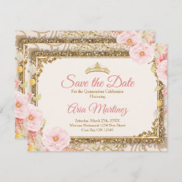 ピンクローズ金ゴールドクインセアニラ15アノスセーブ サンキューカード