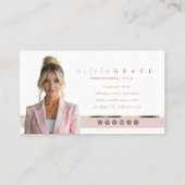 ピンクローズ金ゴールドクラウン 名刺 (裏面)